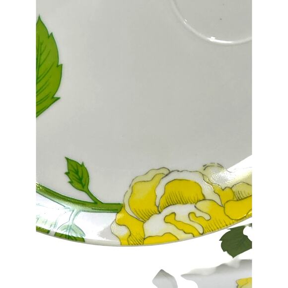 Fitz & Floyd Japan 1975-1980 Retired 'Yellow Rose' 9 1/8" Snack Plates-Set of 3 - Picture 2 of 8